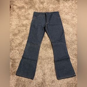 Vintage NOS Rigid Raw Denim Jeans 36x33 Union Made in USA With Tags Unbranded